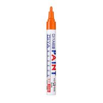 Fade-Resistant Paint Pen for Outdoor Touch-Ups Waterproof Quick-Drying Repair Pen UV-Protected Oil-Based Marker for Metal Wood Plastic oranžinė