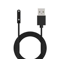 5 kontaktų stiprios magnetinės siurbimo įkrovimo laidas USB greito įkrovimo laidas išmaniajam laikrodžiui juoda