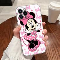 Cartoon Minnie Mouse Transparent Phone Case For iPhone 17 Pro Max 17E 11 12 13 14 15 16 Pro Max Plus 17 Air 16E 7 X Disney Cover iPhone 7