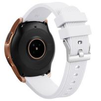 Silicone Replacement Watchband Wrist Strap for Samsung Galaxy Watch SM-R810 42mm balta