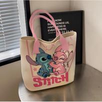 Disney Stitch Casual Crossbody Storage Bag with Zipper Closure, Commuting, Shopping, Gifts Pink