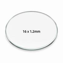 Plokščias mineralinis laikrodžio stiklas Plokščias laikrodžio kristalas Profesionalus safyro laikrodžio stiklas Laikrodžio remontas 16 x 1.2mm