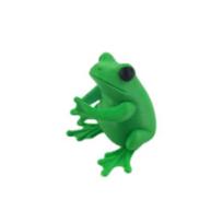 Pen Holder Cute Frog Mini Desktop Organizer Holds Pens Pencils Firm Grip Prevents Rolling Organizer Practical for Home Office žalia