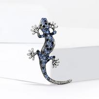 Klasikinės kalnų krištolo chameleoninės driežo sagės moterims Emalio gyvūno segtukas Raktų pakabukas Šventės Nauji dovanų Juvelyriniai papuošalai Dekoro priedai