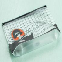 1PC PVC Transparent Modern Lady Pencil Bag Stationery Organizer Student Glasses Bag Office School Supplies