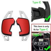 Car Steering Wheel Shift Paddle Shifter for Volkswagen VW GOLF GTI R GTD GTE MK7 7 POLO GTI Scirocco Tiguan Rline PASSAT T-ROC For Type C Silver
