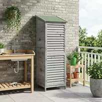 Sodo Sandėlys Pilka 59 x 56 x 176 cm Kietasis pušinis medis
