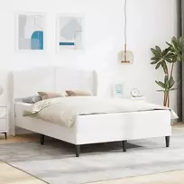 Lova Lovos rėmas su galvūgalio Balta 120 x 200 cm Dirbtinė oda