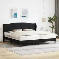 Lovos rėmas su galvūgalio Juoda 200 x 200 cm Aksomas