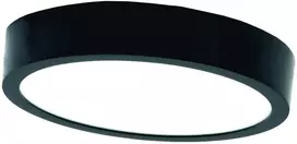 Tope Lighting Paviršinis apvalus juodas LED šviestuvas "MODENA" 22W-4000K