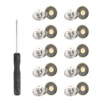 20Pcs Snap Tacks Instant Jean Button Pins for Pants Reusable Jean Button Tightener Clips No Sewing Button Pins for Jeans 1