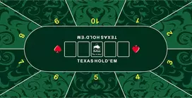 Pokerio stalo danga Buffalo, žalia, 180x90 cm 3 mm