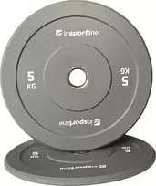 Guminis svorio diskas inSPORTline Bumper Plate Go 5kg, 50 mm