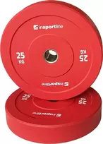 Guminis svorio diskas inSPORTline Bumper Plate Go 25 kg 50 mm