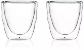Bodum dvisieniai akiniai 2 vnt Pilatus 80 ml Skaidrūs