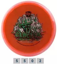 Orange Diskgolfo diskas Midrange Driver C-LINE HORIZON GLACIER Oranžinis
