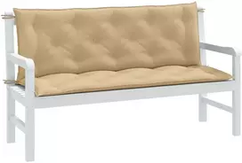 Sodo suoliuko pagalvėlės, 2vnt., smėlio, 150x50x7cm, audinys