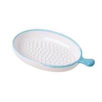 Ceramic Garlic Grater Plate for Food Prep, Multifunctional Ginger Mincer Dish, Non Slip Masher Bowl for Cheese Nutmeg