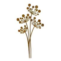 1/2Pcs Vintage Rusty Dandelion Garden Stake Decorative Metal Dandelion Yard 1pc
