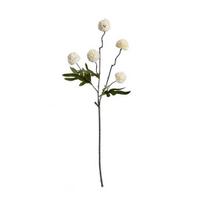 Artificial Pompon Mum, 5 Heads Faux Mini Chrysanthemums Ball, Small Fake Flower Stem for Vase Filler, DIY Bouquet, Autumn Table Centerpiece, Flower