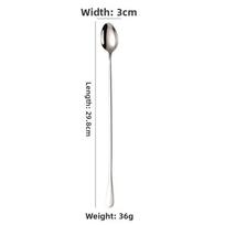 30cm Ilgas Šaukštas Prailgintas Galas Kavos Šaukštelis Naujas Arbatos Maišymo Šaukštelis Šalti Gėrimai Style A