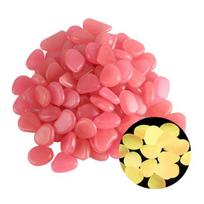 Glow-in-the-Dark Garden Stones, 1cm Night Guide Luminous Pebbles, Decorative Aquarium Pebbles, Resin Glowing Stones for Outdoor Landscaping Pathway A