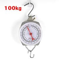 100kg 200kg Kabantis svarstyklių nešiojamas mechaninis dvigubo kablio patvarus diskinis rodyklė sandėliui, žemės ūkiui svėrimui 1 pilka spalva