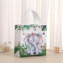 5pcs Jungle Animal Theme Party Favor Bags Hippo Elephant Shopping Bags  Party Supplies E