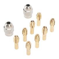 10PCS 0.5-3.2mm Collet Collet Chuck Set Brass Quick Change Drill Chuck  Crafts