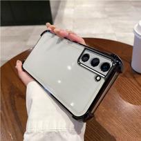 Case for Samsung Galaxy S22+,S22,S21 FE,S21,S21+ Electroplated Color Border Clear Phone Casing Cover Galaxy S22+ juoda