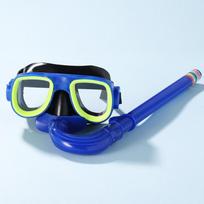 Vaikų nardymo akiniai su snorkeliu Plaukimo didelio rėmo nardymo įranga HD nardymo akiniai mėlyna