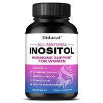 Didacat All-Natural Inositol Capsules 120 Counts, Hormone Support Formula for Women Dietary Supplement 120PCS