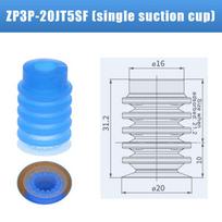 1PC 5 Layer Open Bag Vacuum Sucker ZP3P-20/25/32/40/50JT5SF Pneumatic Suction Cup SMC Type