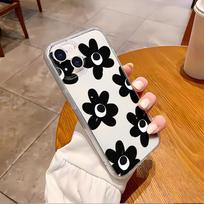 ins wind flower apple 14 mobile phone case foreign trade hot-selling iphone17 ultra-thin transparent case 16promax protection Apple 17