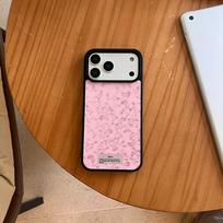 ins Korean label crushed flower for Apple 17Promax mobile phone case IP16 matte PC15/14 fresh 13 IPhone17ProMax