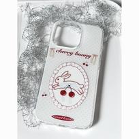 Ins Cherry Rabbit Apple IP17Promax mobile phone case for 15 cute Air white background imd Japan and Korea 14/13 IPhone17ProMax