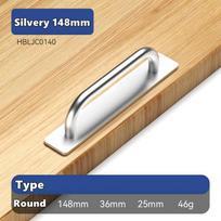 148/200mm Self-Stick Instant Cabinet Drawer Handles Pulls - Aluminum Alloy Self Adhesive Cabinet Handle, Drawer Push Pull Handle