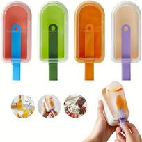 4 vnt. silikoninės ledų formelės, naminių ledų formelių rinkinys, be BPA ledų gaminimo aparatas, 4 vnt. daugkartinės 4 Pcs
