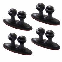 Klasikinis automobilinio įkroviklio linijos užsegimas, ausinių / USB kabelio automobilio laikiklis 4pcs
