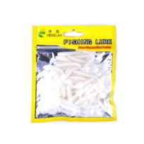 HENGJIA Soft Grubs jaukas T-uodegės sliekų lervų masalai (apie 50 vnt.) Žvejybos reikmenys balta