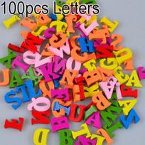 100 vnt. spalvingų raidžių skaičiai Mediniai plokščiapadžiai papuošimai amatų įrankis Letters