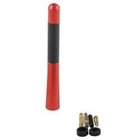 12cm Universalus Anglies Pluošto Metalinis Automobilio Stogo Trumpas Antena FM Radijo Antena raudona