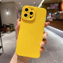 Camera Pro Lens TPU dėklas, skirtas iPhone 16 15 14 Pro 11 12 13 Pro XS XR XS Max 8 7 Plus minkštas pilnas apsauginis dangtelis iPhone 12 Pro geltona