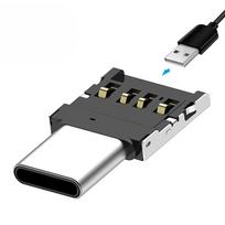 10 vnt mini C tipo ir USB OTG adapterio jungtis, palaikoma S8 Note8 Android telefone ir C tipo išmaniajame telefone USB mi Type-C USB (10 pcs) juoda