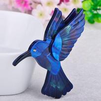 „Blucome Fashion Blue Eagle“ kregždės formos segės Natūralios tekstūros akrilo segtukai papuošalai mergaitėms, moteriškos kepuraitės, skarelės, palto priedai mėlyna