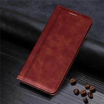 Skirtas Xiaomi Poco X3 NFC dėklui prabangus atverčiamas odinis minkštas silikoninis stovo knygos dangtelis, skirtas Xiaomi Poco X3 X 3 NFC PocoX3 magnetiniam piniginės telefono dėklui Fundas Xiaomi POCO X3 NFC ruda