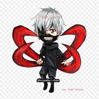 Kaneki Chibi Chibi Tokyo Ghoul Iron On Patches For Clothing Applique Stickers On Clothes Heat-Sensitive Custom Patch