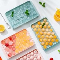 Round Silicone Ice Tray Freezer Easy Release Ice Jelly Pudding Maker Preservation Box Bar mėlyna