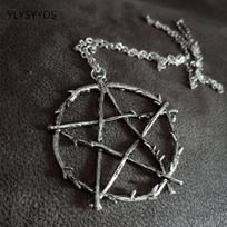 Gotikiniai Pentagram karoliai Grunge Pentacle Wicca Punk Pentagram Statement Papuošalai Kūrybinis žavesys Mada Moterų Delikatesas Dovana Punk