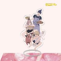 Anime akrilo stovas Veiksmo figūrėlė Žaislinis grandininis pjūklas Vyras PVC akrilinis stovas Denji Power Desktop Stovas Modelis Žaislas Dovana gray